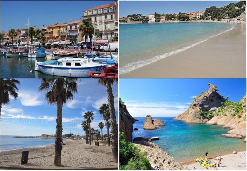 T2, Jardin, Veranda Chambre, Climatisation, Parking Privatif, Proche A Pied Centre, Plage, Gare, Pour 3 Adultes Ou 2 Adultes Avec 2 Enfants Bandol Exteriér fotografie